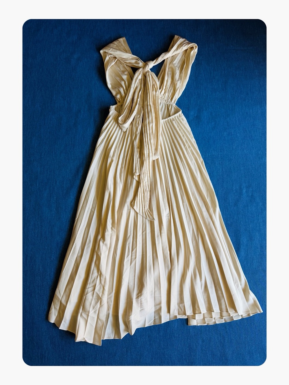 ★ Hello Molly Prime Asset Pleated Midi Gown Dress Champagne 8 ★ - Picture 8 of 17